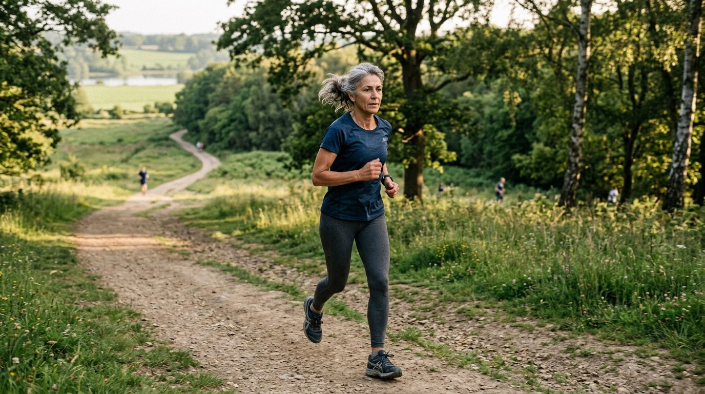 Nicola running outdoors, embracing movement, endurance, and vitality